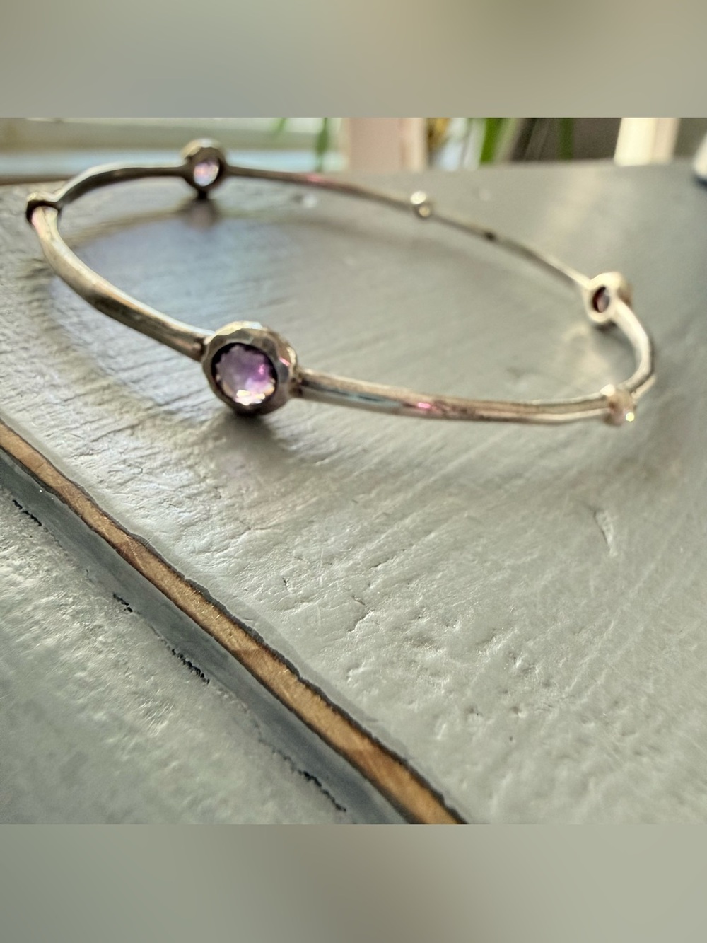 Ippolita 4 Stone 925 Sterling Silver Bangle Bracelet